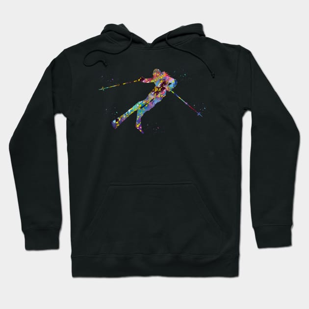 Ski Snow Boarder Hoodie by erzebeth